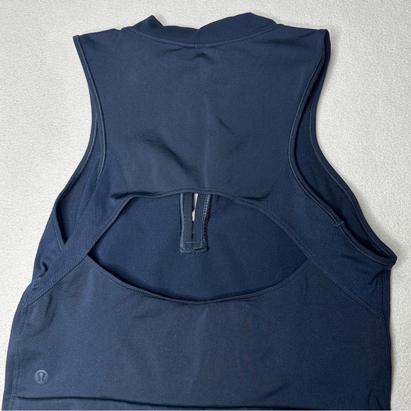 Lululemon Seamless Half-Zip Training Tank • Navy Blue - Picture 11 of 14